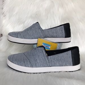 Toms canvas men’s Ava slip on Black/ spacedye